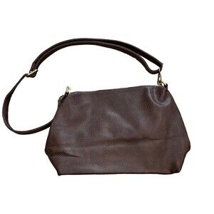 Joy Susan Brown Faux Leather Shoulder Bag